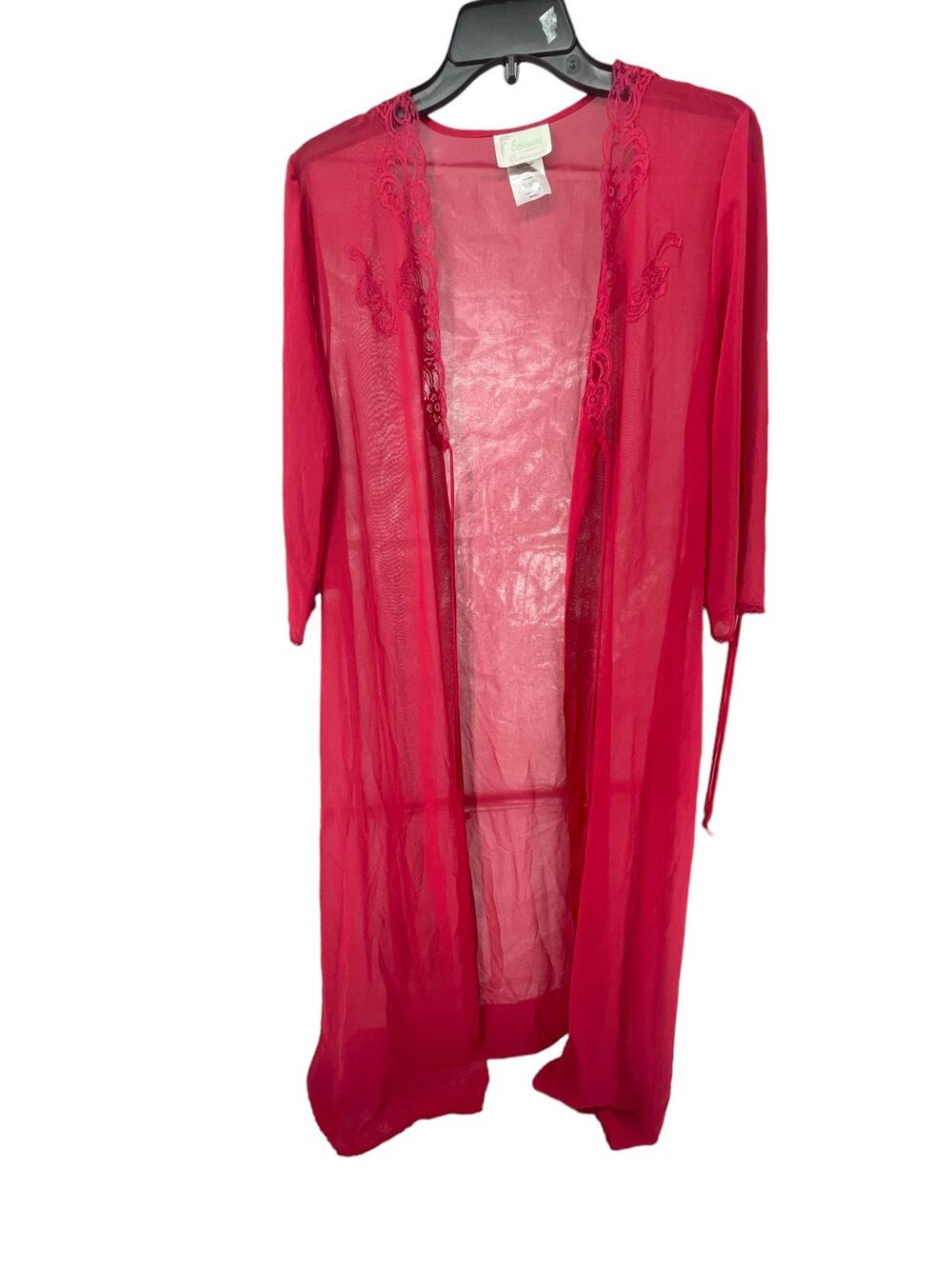 Expressions by California Dynasty Red Sheer Long Robe Women's Size Small